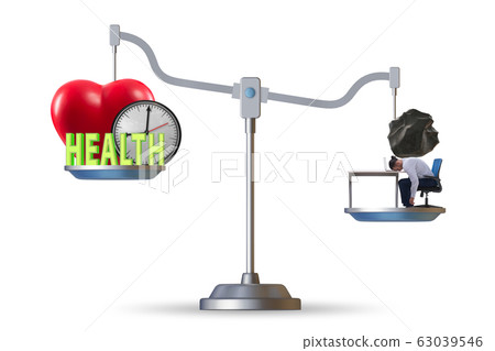 Concept of balance between work and health 63039546
