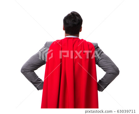 Super hero businessman isolated on white Super hero businessman isolated on white 63039711