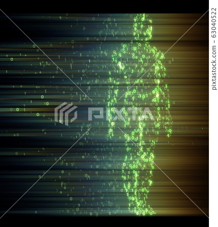 Binary man made of zeros and ones in computing concept Binary man made of zeros and ones in computing concept 63040522