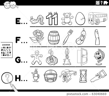 first letter of a word activity for kids color 63040669