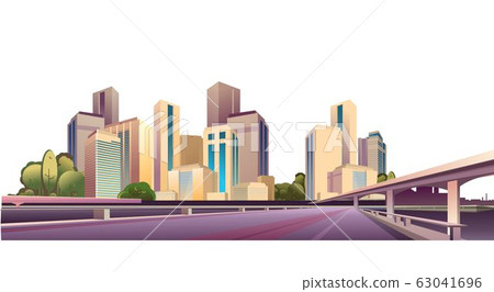 city landscape on a white background - Stock Illustration [63041696 ...