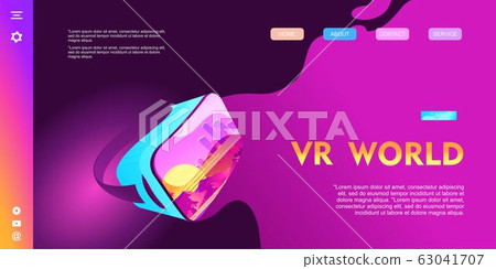 Futuristic horizontal banner virtual reality Futuristic horizontal banner virtual reality 63041707