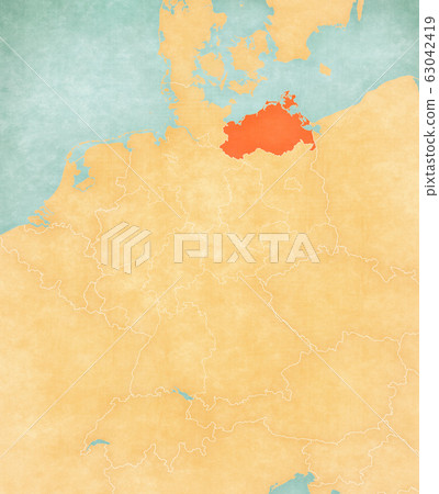 Map of Germany - Mecklenburg-Vorpommern 63042419