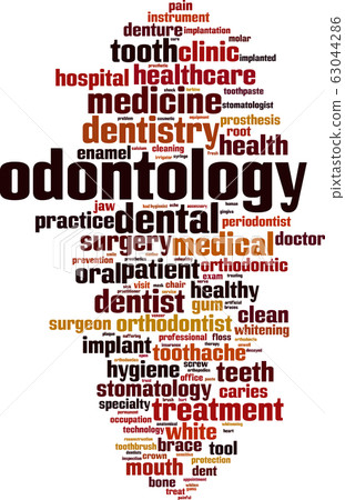 Odontology word cloud 63044286