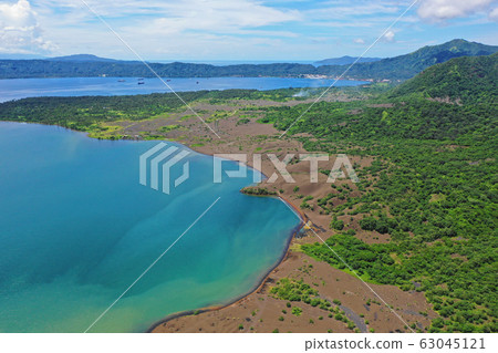 Aerial view of nature in Papua New Guinea 63045121