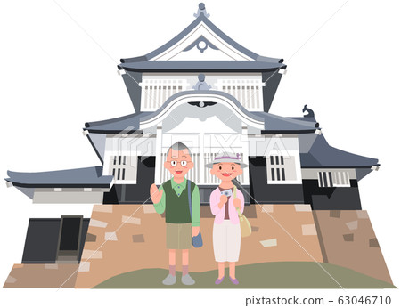 Bichu Matsuyama Castle and Senior Couple 63046710