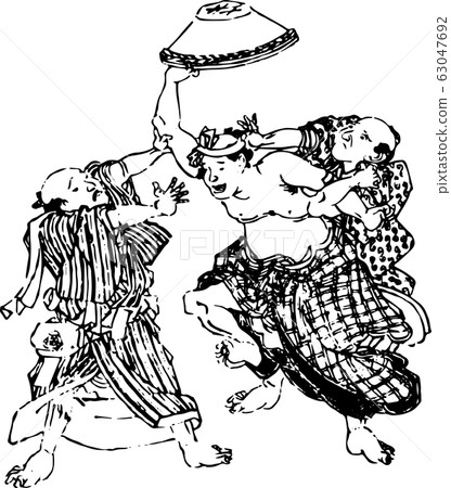 Men fighting and stopping Men fighting and stopping 63047692