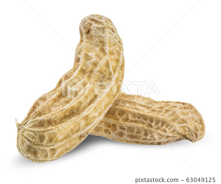 peanut isolated on white clipping path 63049125