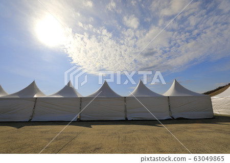 Sky sun and tent 63049865