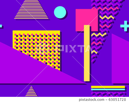 Seamless pattern in the style of the 80s and 90s - Stock Illustration ...