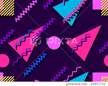 Seamless pattern in the style of the 80s and 90s - Stock Illustration ...