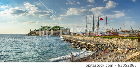 Pleasure boat parking near Kusadasi Castle in Pleasure boat parking near Kusadasi Castle in 63052865