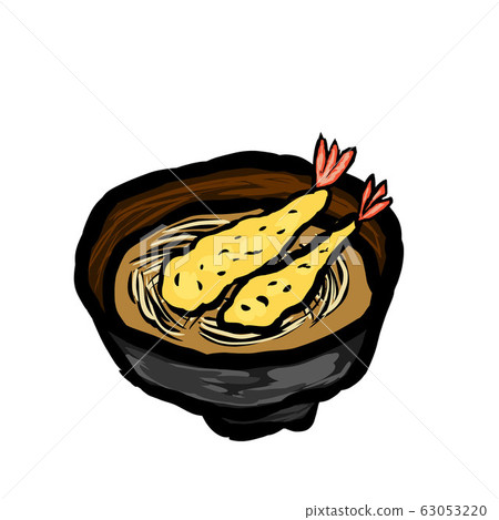 Tempura soba illustration cut 63053220