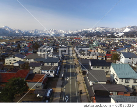 Makino Street Morning Aerial View Makino Street Morning Aerial View 63053329