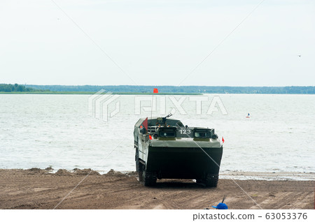 Speed driving of tracked amphibious carrier PTS Speed driving of tracked amphibious carrier PTS 63053376
