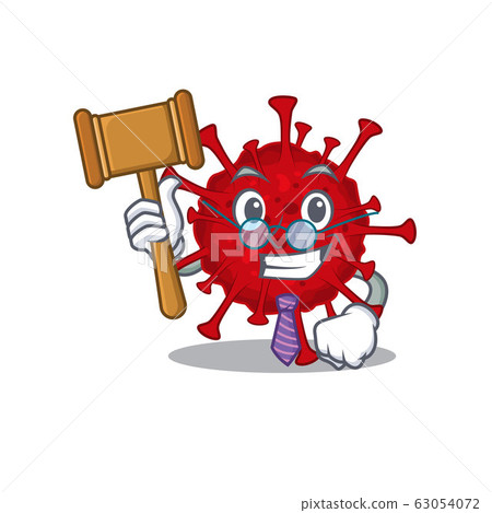 Charismatic Judge betacoronavirus cartoon character design wearing cute glasses 63054072