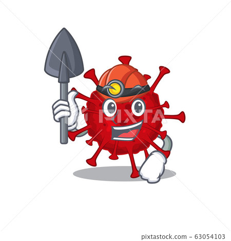 Cool miner worker of betacoronavirus cartoon character design Cool miner worker of betacoronavirus cartoon character design 63054103