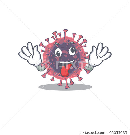 A picture of crazy face microbiology coronavirus mascot design style A picture of crazy face microbiology coronavirus mascot design style 63055685