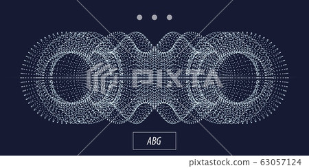 3d particle abstract object. Technology vector illustration 3d particle abstract object. Technology vector illustration 63057124