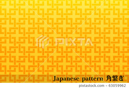 Golden Japanese paper and Japanese pattern: corner connection 63059962
