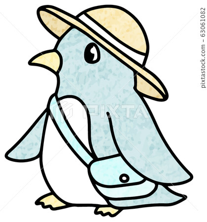Illustration 2 of a penguin going out (color pencil style) Illustration 2 of a penguin going out (color pencil style) 63061082