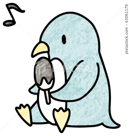 Illustration 5 of a penguin eating ice cream (colored pencil style) Illustration 5 of a penguin eating ice cream (colored pencil style) 63061179