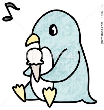 Illustration 7 of a penguin eating ice cream (colored pencil style) Illustration 7 of a penguin eating ice cream (colored pencil style) 63061182