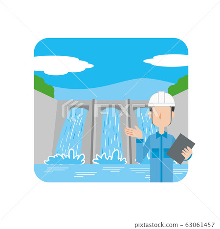 Hydro, hydro, dam, electricity, electric power, workers, men 63061457