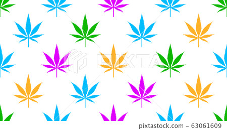 white background with cannabis 63061609