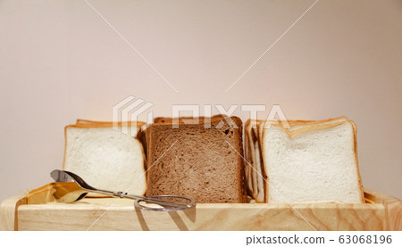 White and Brown Healthy Organic Farmhouse Sandwich Bread White and Brown Healthy Organic Farmhouse Sandwich Bread 63068196