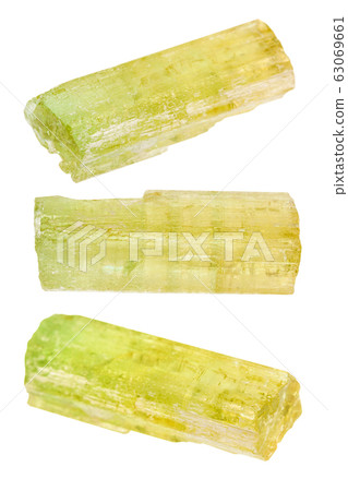 set of crystals of Heliodor (yellow Golden beryl) 63069661