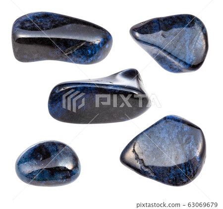 set of various Dumortierite gemstones isolated set of various Dumortierite gemstones isolated 63069679