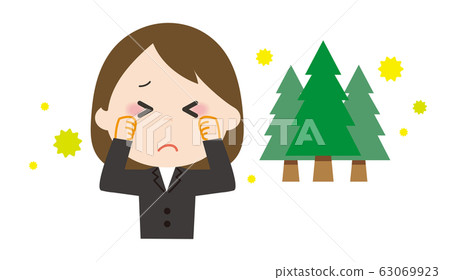 Woman pollen itch allergy Woman pollen itch allergy 63069923