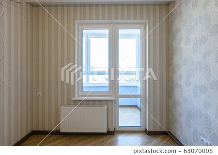 Exit to the balcony in the interior with plastic Exit to the balcony in the interior with plastic 63070008