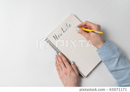 New Life Words written in a notebook on a white New Life Words written in a notebook on a white 63071171
