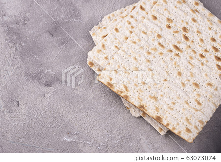 Traditional ritual Jewish bread matzah 63073074