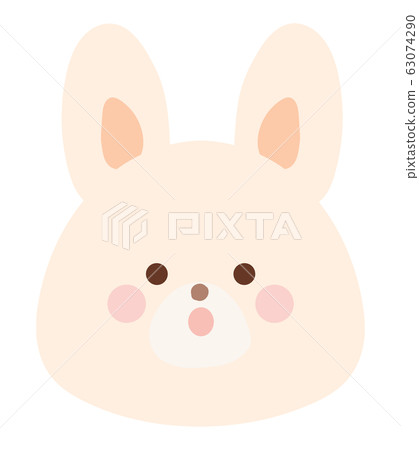 Rabbit illustration without surprise line Rabbit illustration without surprise line 63074290