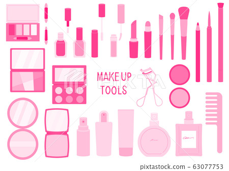 化妝工具時尚套裝粉色無線圖 63077753