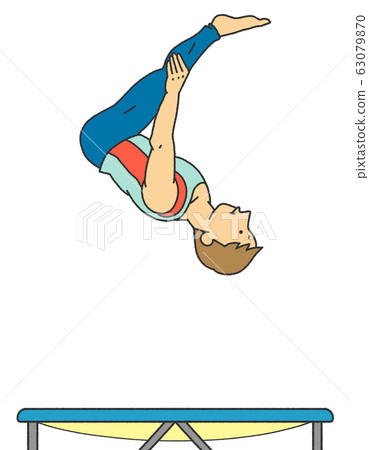 Illustration of a trampoline player Illustration of a trampoline player 63079870