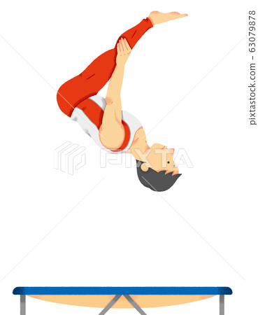 蹦床選手的插圖(無縫) 蹦床選手的插圖(無縫) 63079878