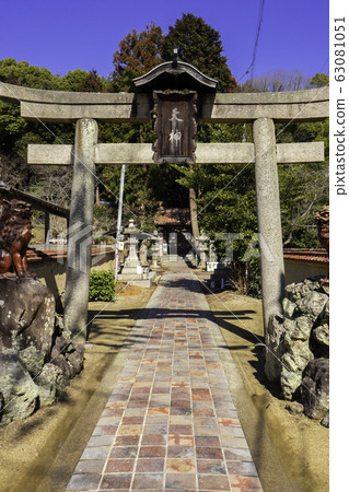 岡山縣備前市,天津神社鳥居備前燒本通市 岡山縣備前市,天津神社鳥居備前燒本通市 63081051