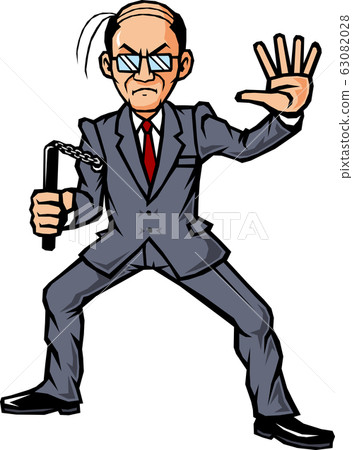 Men with nunchaku 63082028