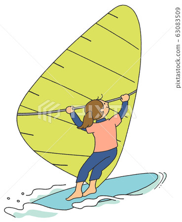 Illustration of sailing player 63083509
