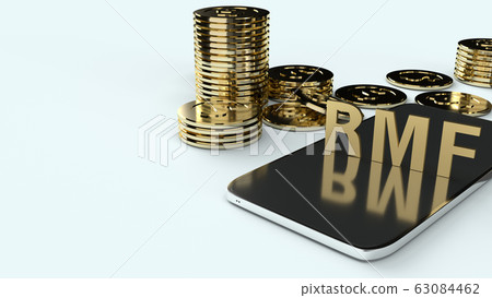 Rmf text on mobile 3d rendering for business content Rmf text on mobile 3d rendering for business content 63084462