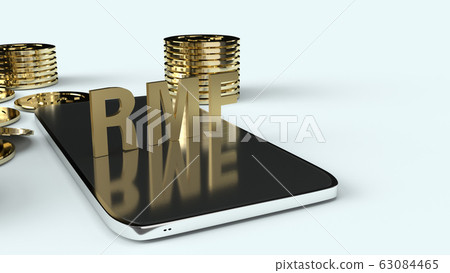 Rmf text on mobile 3d rendering for business content Rmf text on mobile 3d rendering for business content 63084465