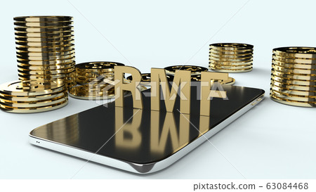 Rmf text on mobile 3d rendering for business content Rmf text on mobile 3d rendering for business content 63084468