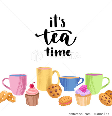 tea, vector, cup 63085133