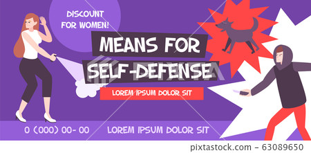 Self Defense Banner Background 63089650