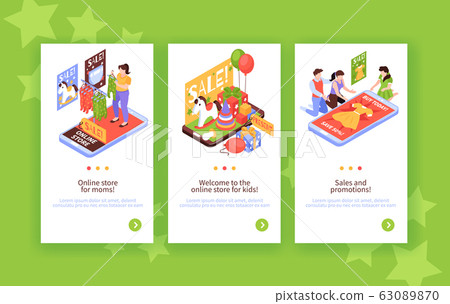 Shopping Kids Vertical Banners 63089870