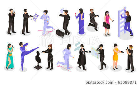 Special Agent Characters Set 63089871